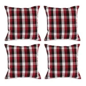 DII Throw Pillow Cover Collection Decorative Square, 18x18, Cardinal Red...